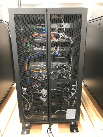 Rack loaded with gear