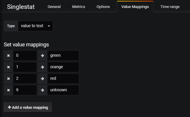 Grafana value mapping